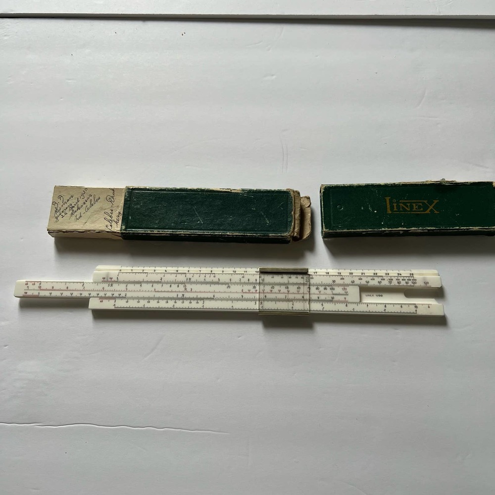 Linex 1200 vintage slide ruler with box 1930’s